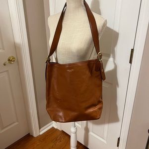 Coach bag, large brown leather,